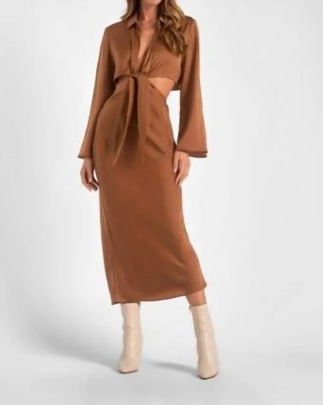 Stefani Dress In Brown