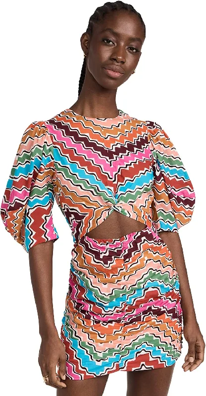 RHODE Women's Isla Dress Ric Rac Multi Color Print Mini