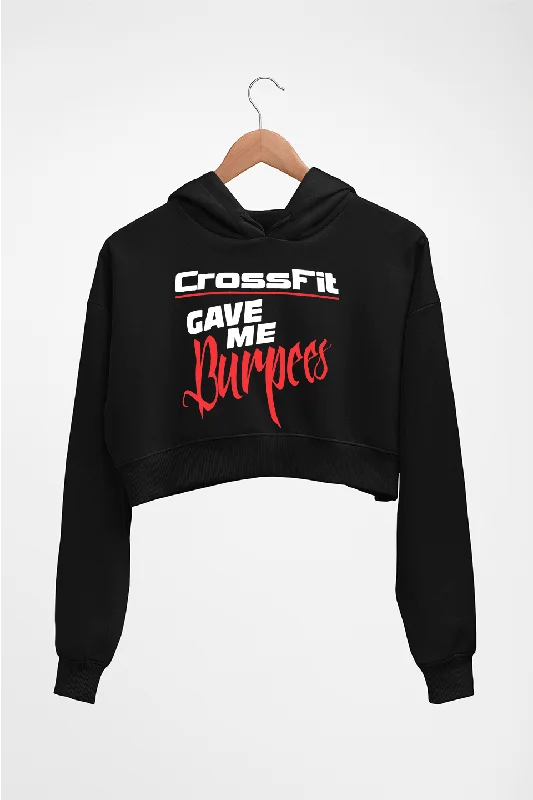 CrossFit Gym Burpees Crop HOODIE FOR WOMEN