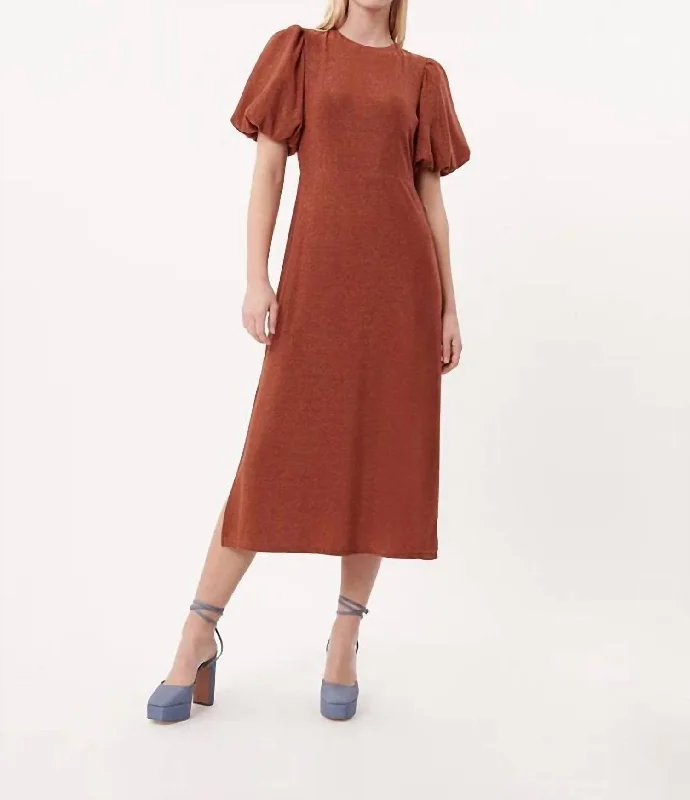 Olympe Dress In Burnt Orange