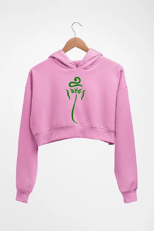 Ganpati JI(Ganesh) Crop HOODIE FOR WOMEN