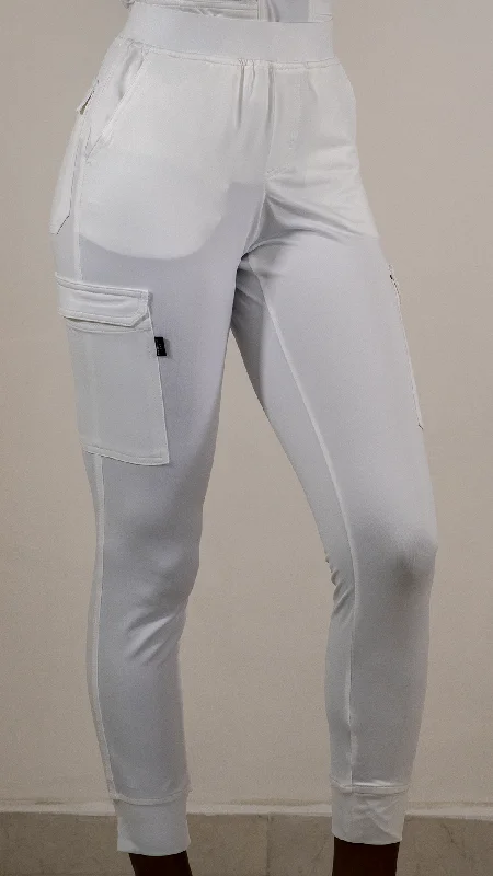 Women's Scrub Jogger Pants 901 White