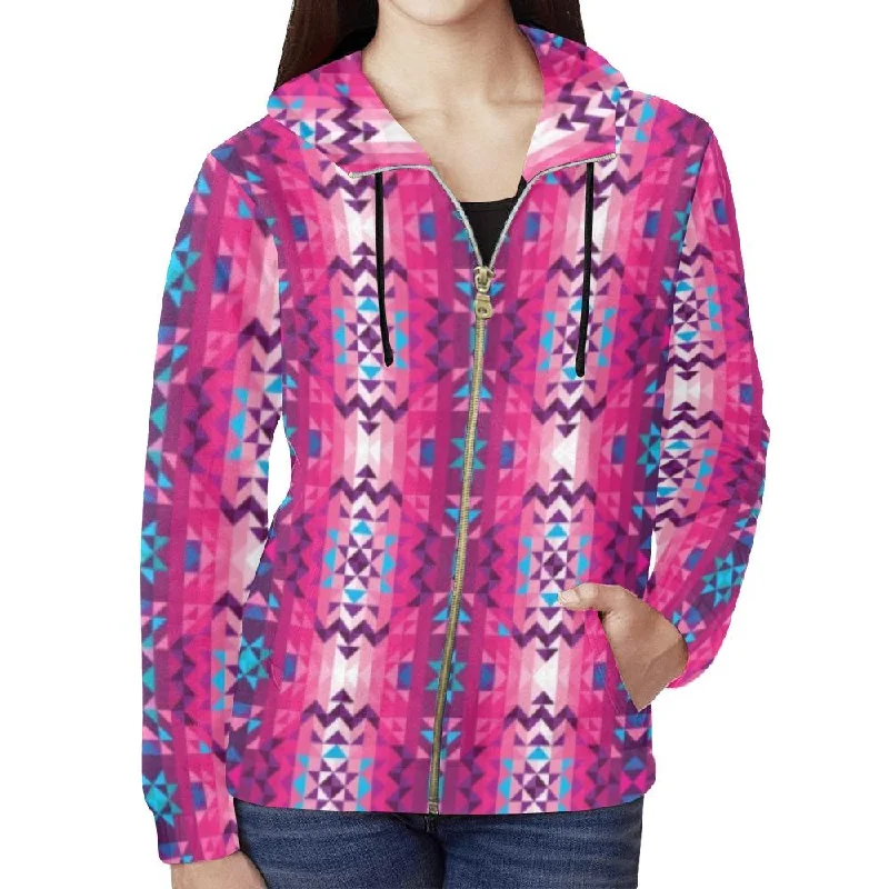 Bright Wave Full Zip Hoodie for Women