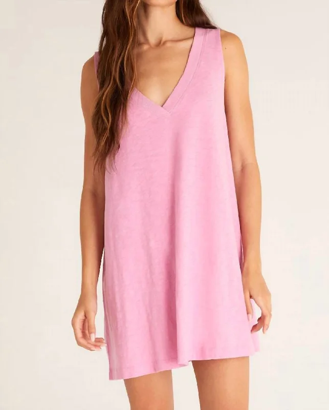 Sparrow Mini Tank Dress In Orchid Pink