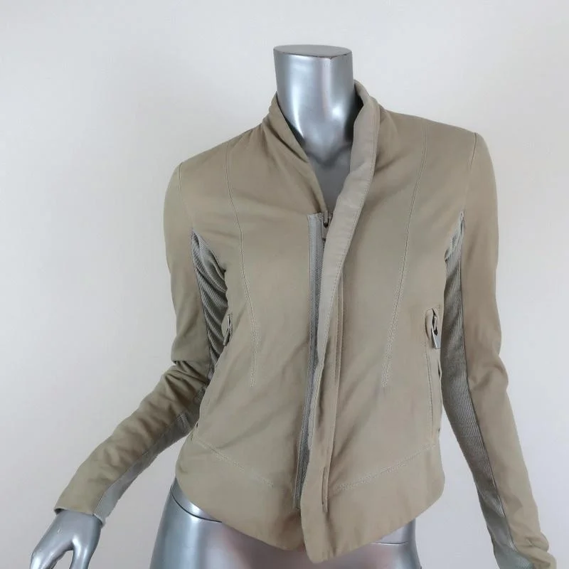 VEDA Boss Suede Jacket Light Beige Size Petite