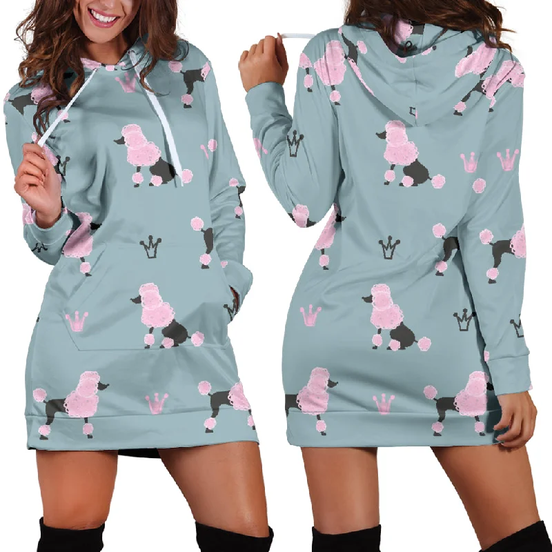 Poodle Dog Pattern Women'S Hoodie Dress