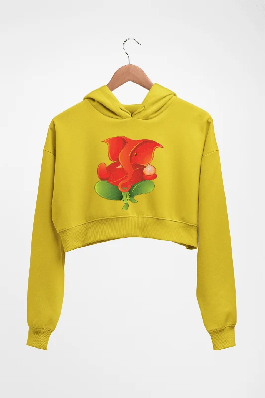 Ganpati JI(Ganesh) Crop HOODIE FOR WOMEN