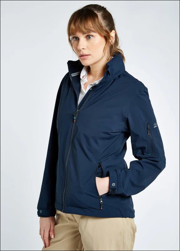 Dubarry Womens Livorno Fleece-lined Crew Jacket - Navy