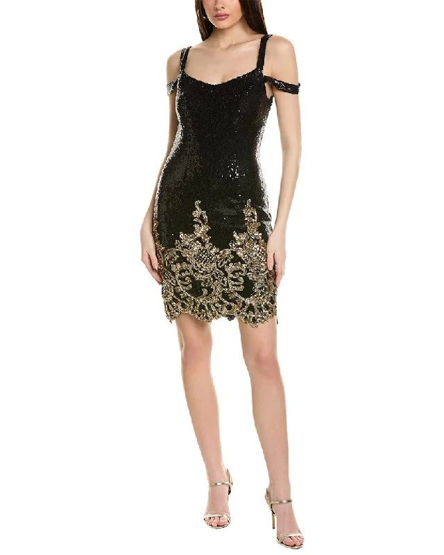 Rene Ruiz Scoop Neck Cocktail Dress