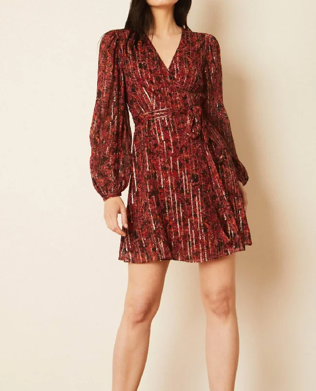 Sofia Dress In Merlot Moonbeam