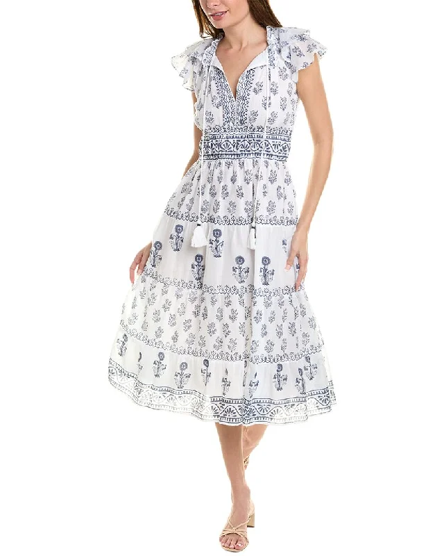 bella tu Tiered Midi Dress