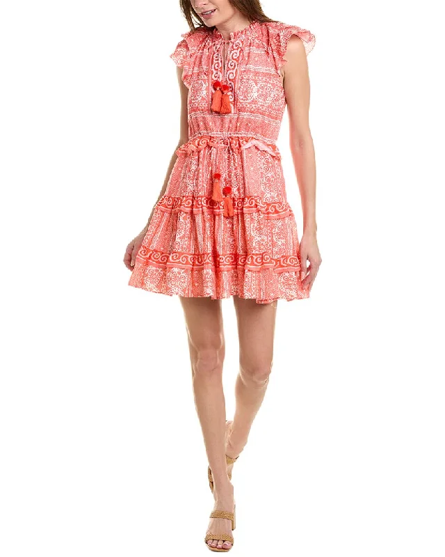 bella tu Ruffle Trim Mini Dress