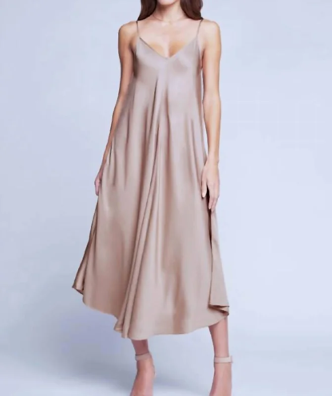 Lorraine Trapeze Dress In Cashew