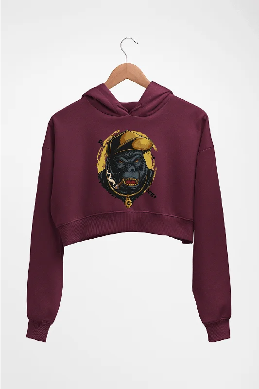 Hip Hop Gorilla Crop HOODIE FOR WOMEN