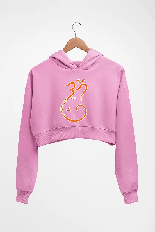 Ganpati JI(Ganesh) Crop HOODIE FOR WOMEN