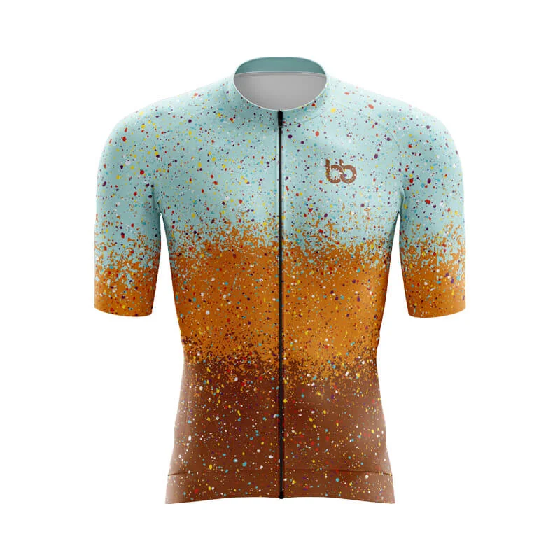 Paint Splatter Aero jerseys (Teal-Orange-Brown)