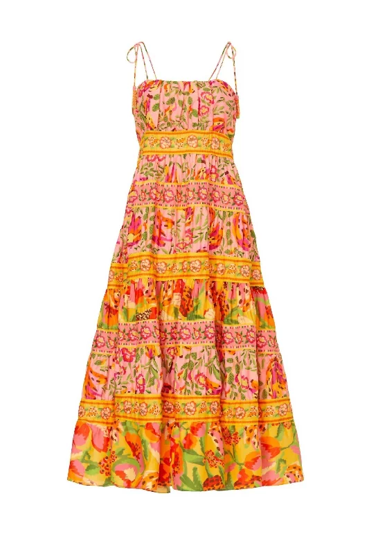 Women's Fruits Paradise Midi Dress In Multi