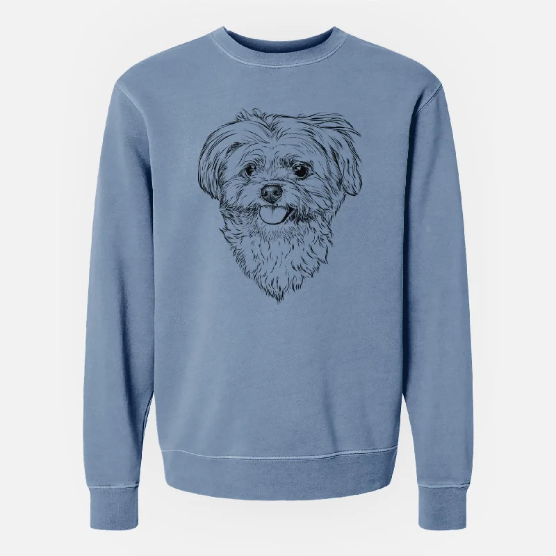 Bare Rosie the Maltipoo - Unisex Pigment Dyed Crew Sweatshirt